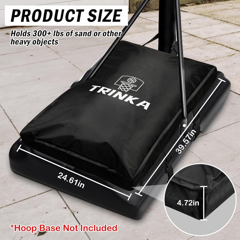 TRINKA Portable Basketball Hoop Sandbag, Heavy Duty Weighted Base Anchor for Basketball Hoops, Holds 300+ lbs, Weather Resistant Waterproof Dustproof Oxford Fabric Sand Bag - Image 2